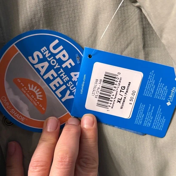 NWT Columbia Sage Green PFG Omniwick shirt - Picture 2 of 3